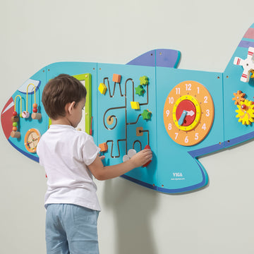 Buckle Up for Learning: The Interactive Airplane Wall Toy
