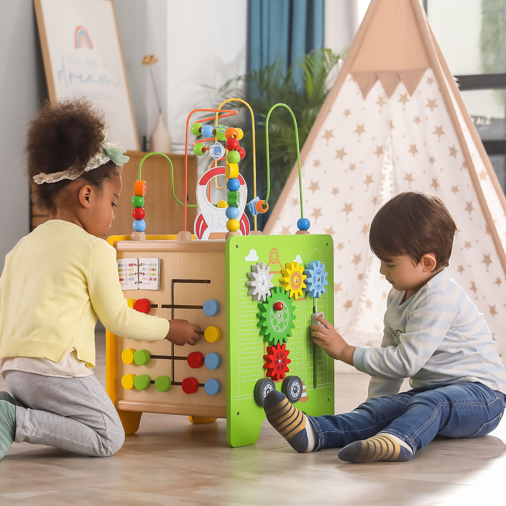 Yellow Activity Box Adventure with Jumbo Activity Box - 5-in-1 Versatile and Educational T