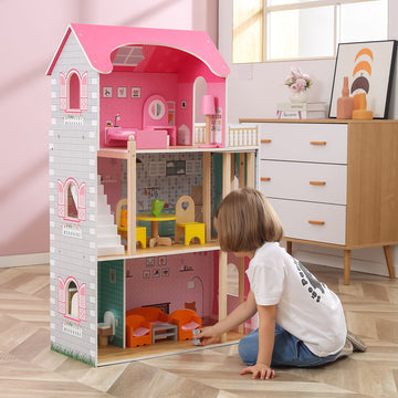 Luxurious Adorned 3-Storey Dollhouse - A Gateway to Endless Imaginative Play and Learning