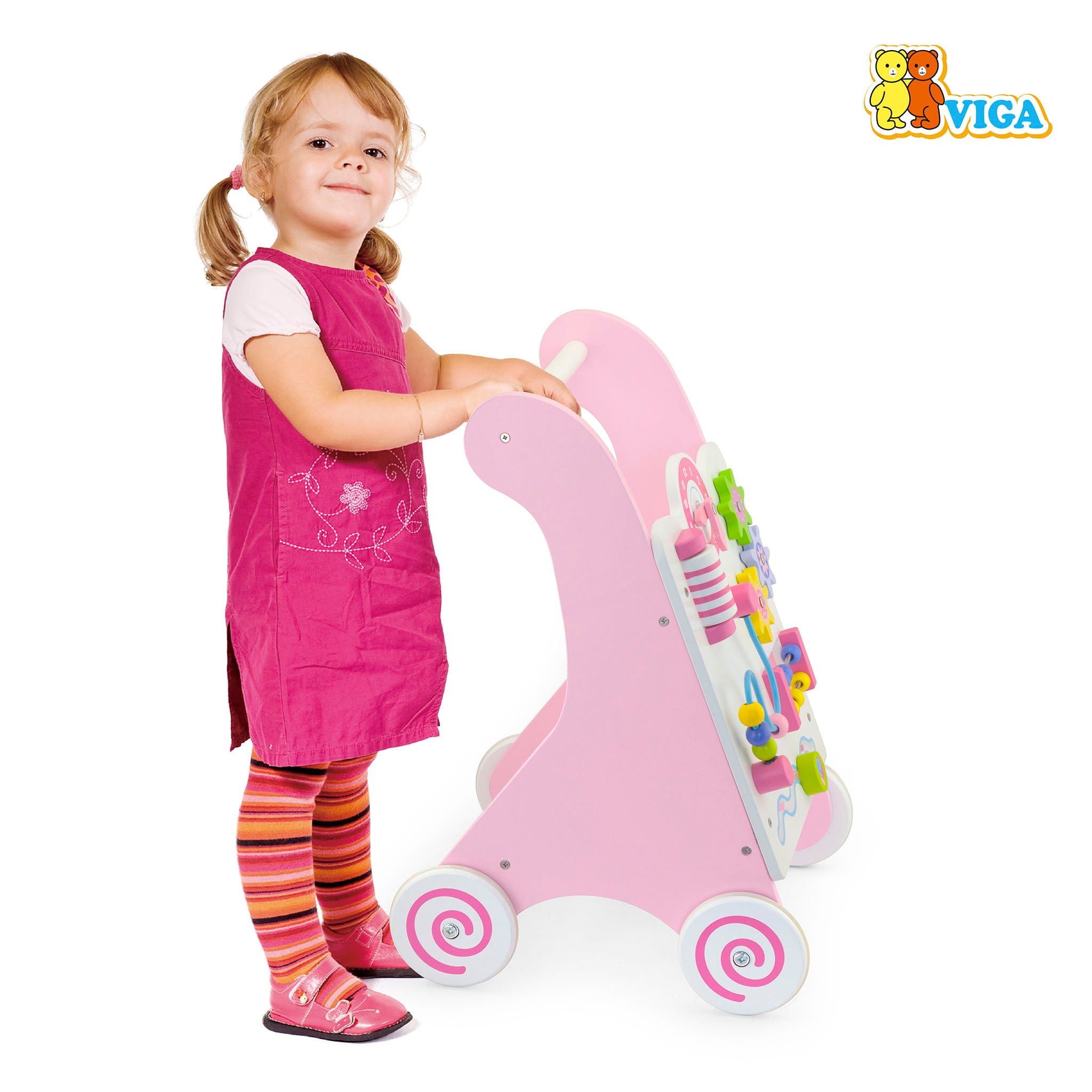 Exquisite Pink Power Baby Walker - Explore, Discover, and Learn with Endless Play and Educational Activities