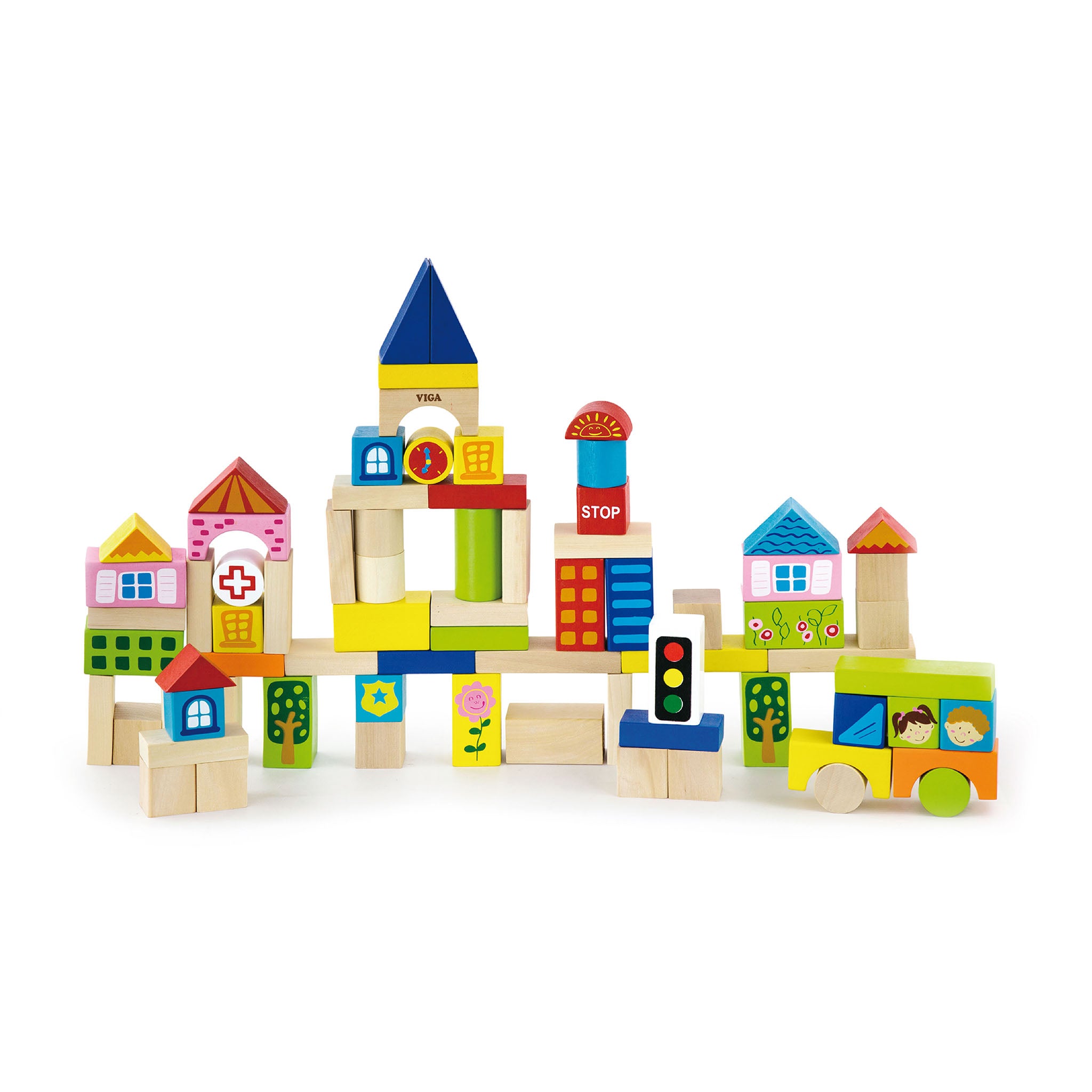 Colorful Creations: Building, Playing, and Learning with Blocks- 75 Pcs City