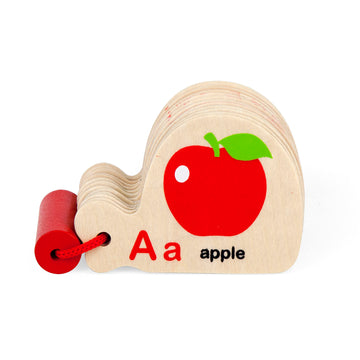 Alphabet Learning On-The-Go: Mini Wooden Book for Children