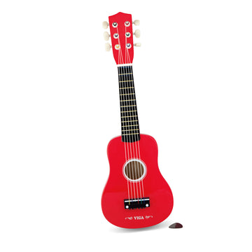 Joy of Music with Our Guitar with Plectrum - Perfect for Aspiring Young Musicians - Red