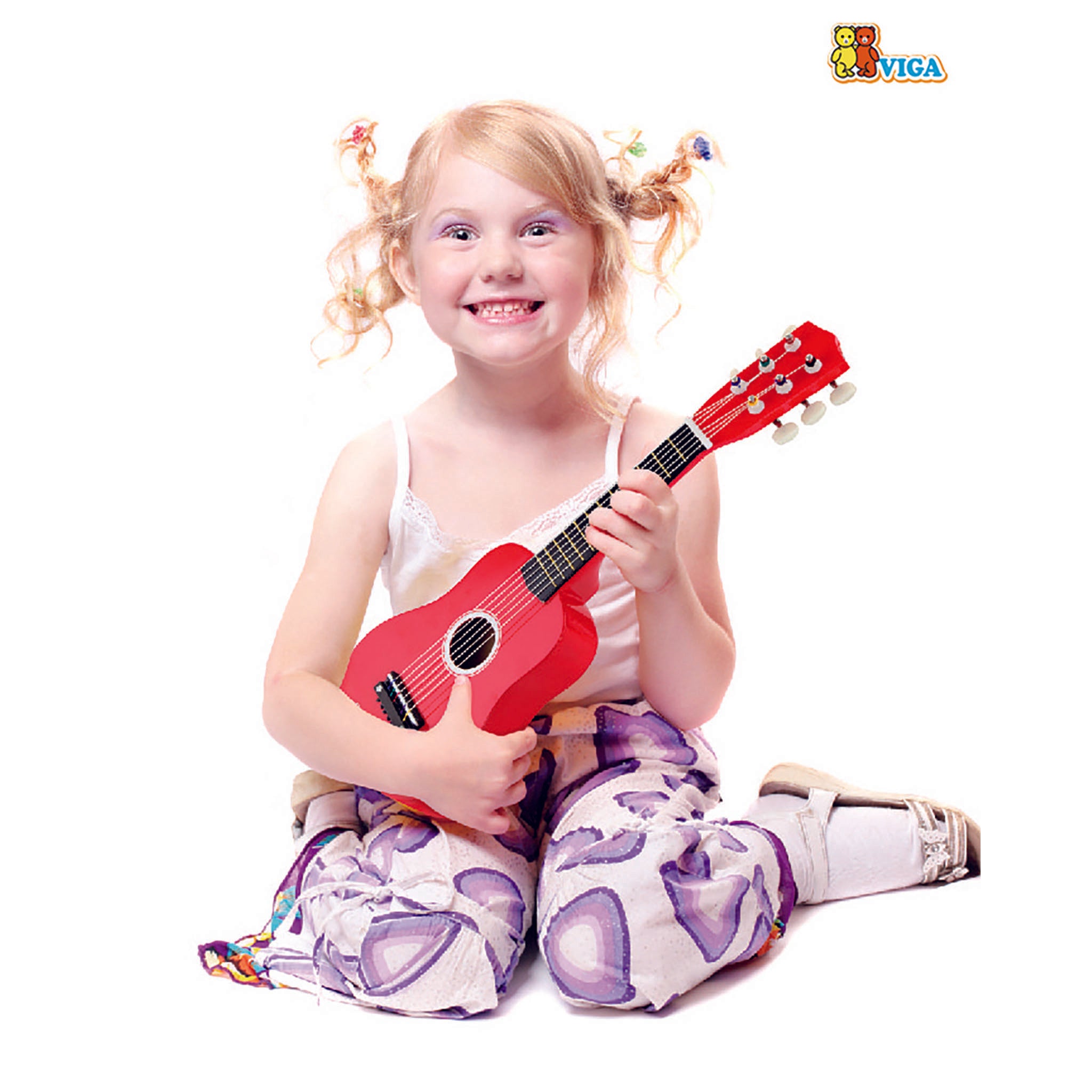 Joy of Music with Our Guitar with Plectrum - Perfect for Aspiring Young Musicians - Red