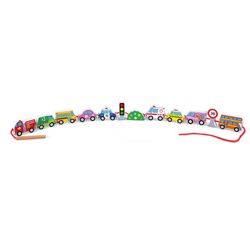 Lacing Blocks Transportation set- motor skills development with imaginative play.